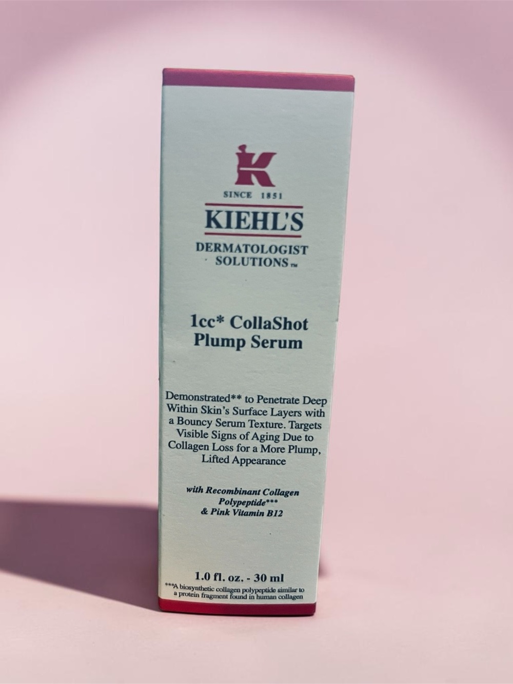 Kiehl's Pink and White CollaShot Plump Serum Box
BRAND NEW IN BOX